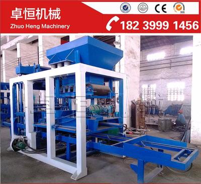 卓恒QT6-15全自动混凝土免烧液压空心砖机 大型水利砖机高清图与细节图解析